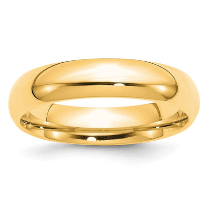 Ehering aus 10K Gelbgold, 5 mm, Standardgewicht, Komfort-Passform