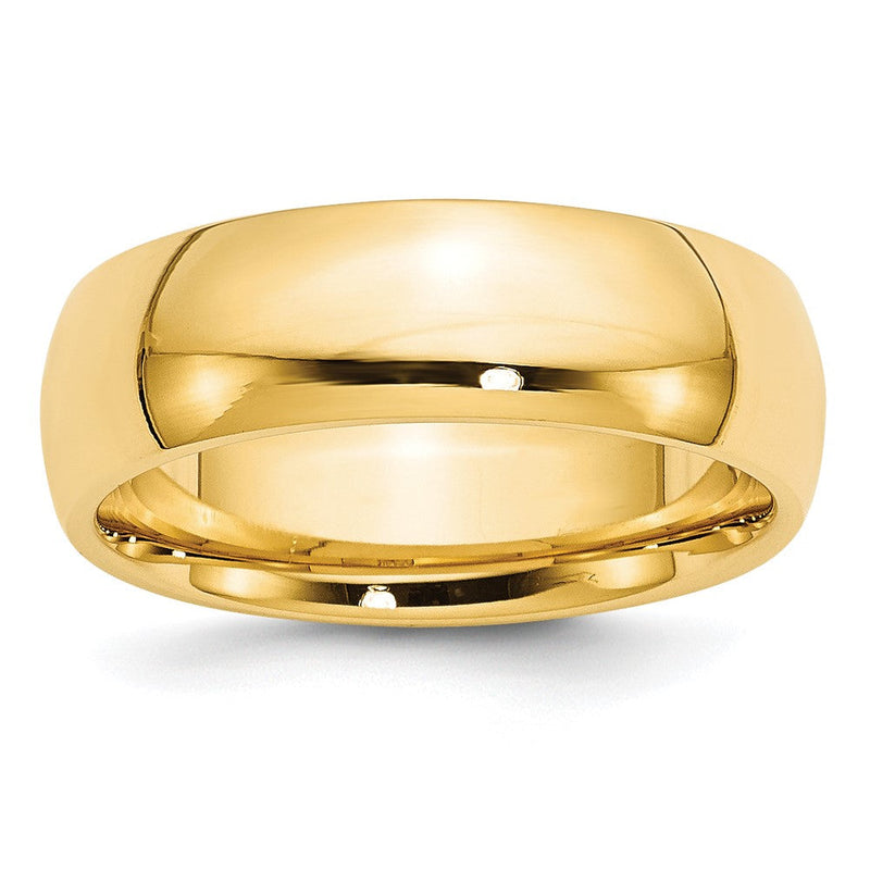 10K Gelbgold 7 mm Standardgewicht Komfort-Passform Ehering