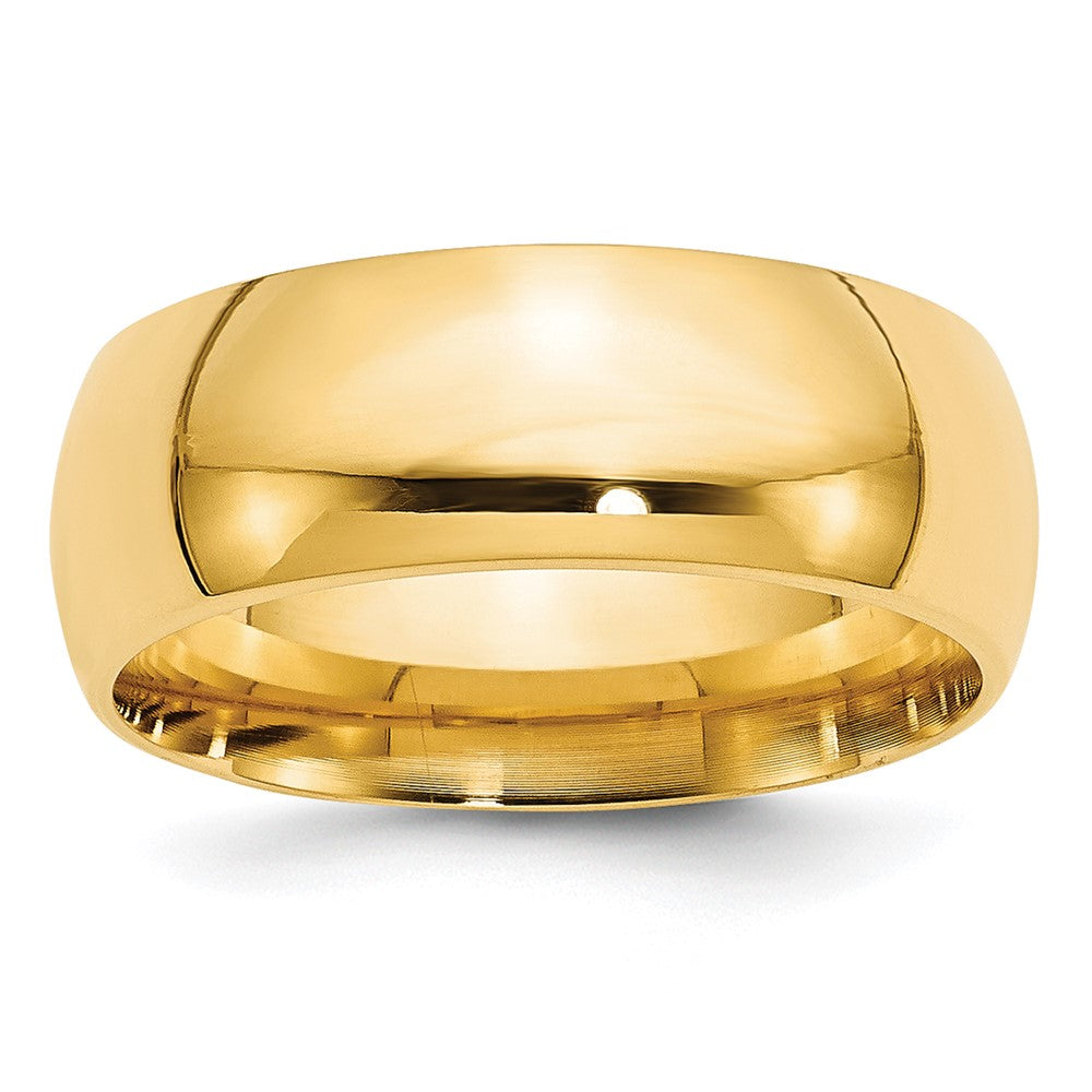 10k Gelbgold 8 mm Standardgewicht Komfort-Passform Ehering