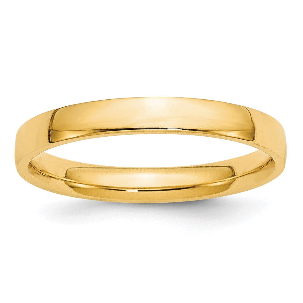 10K Gelbgold 3 mm leichter Ehering mit Komfort-Passform