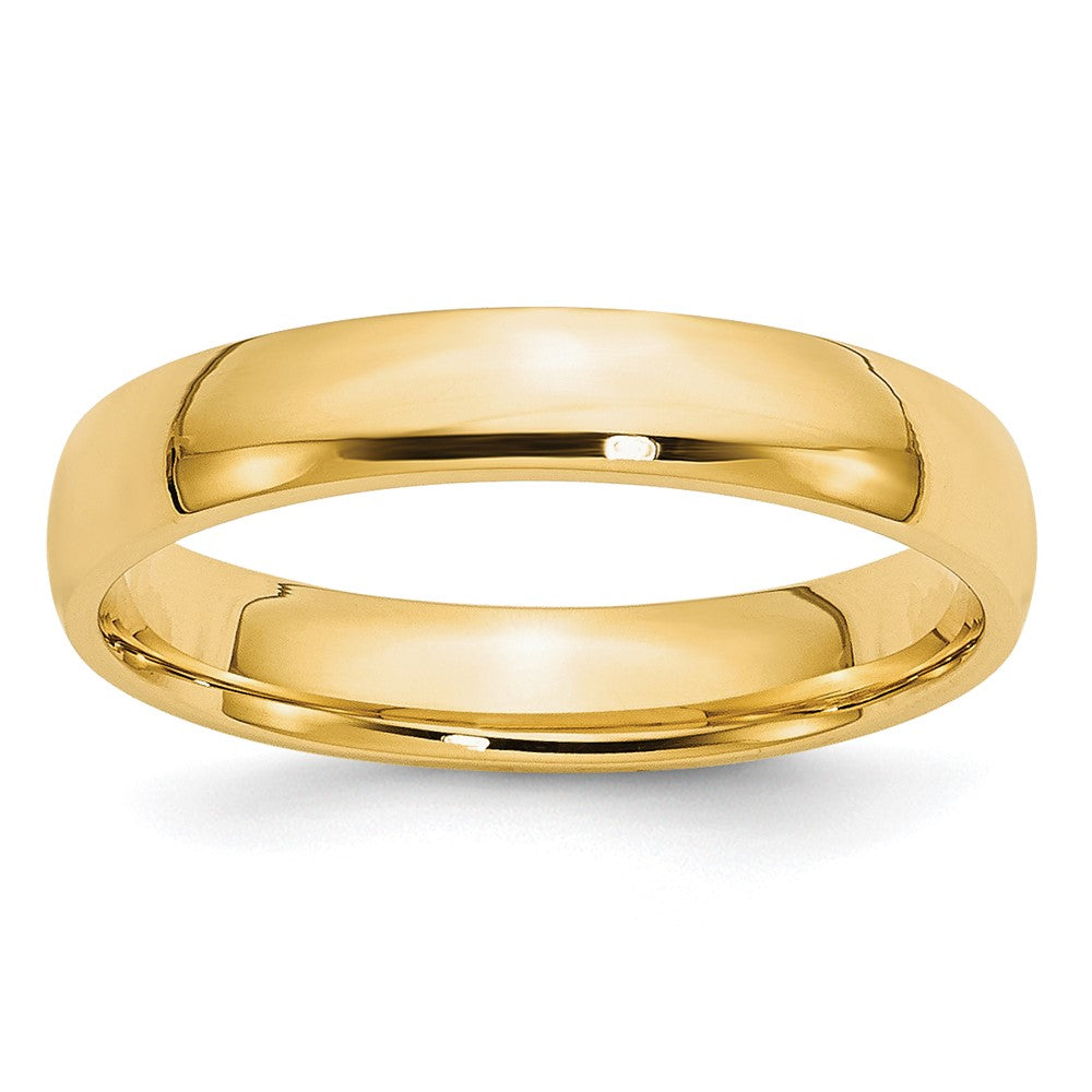 10k Gelbgold 4 mm leichter Ehering mit Komfort-Passform