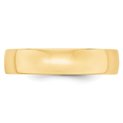 10k Gelbgold 5 mm leichter Ehering mit Komfort-Passform