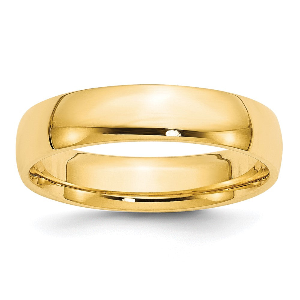 10k Gelbgold 5 mm leichter Ehering mit Komfort-Passform