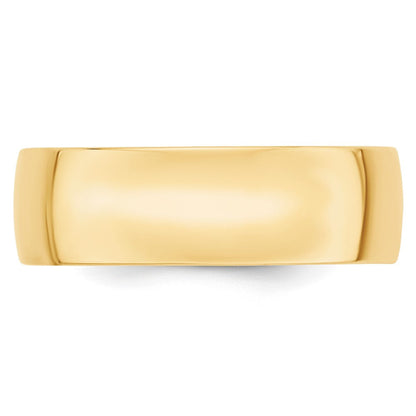 10K Gelbgold 7 mm leichter Ehering mit Komfort-Passform