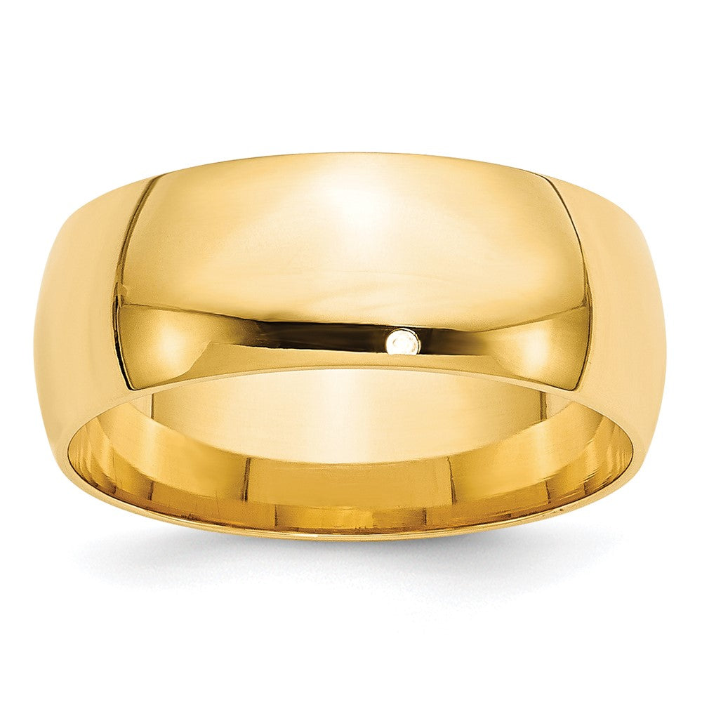 10k Gelbgold 8 mm leichter Ehering mit Komfort-Passform