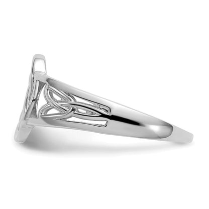 14K Weißgold Damen-Ring mit Keltischem Knoten