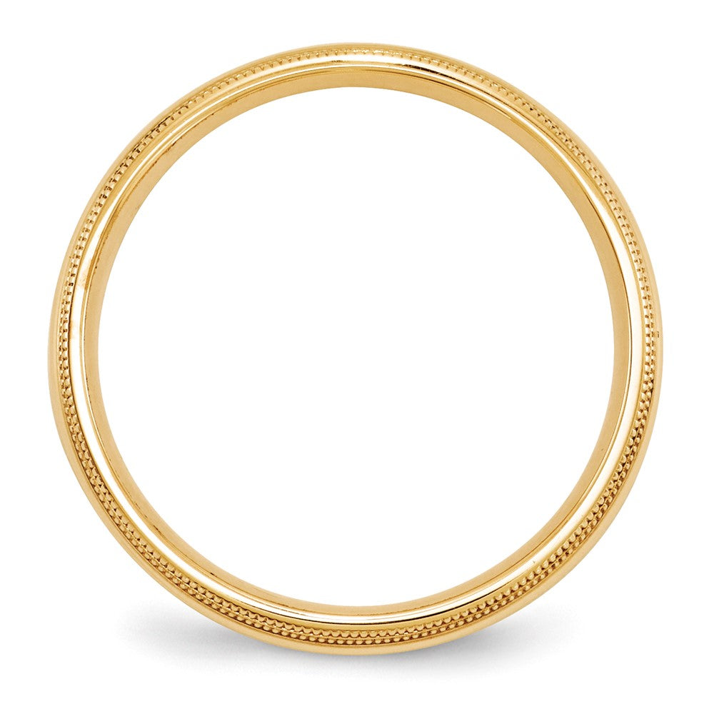 10K Gelbgold 5 mm Ehering mit doppeltem Milgrain und Komfort-Passform