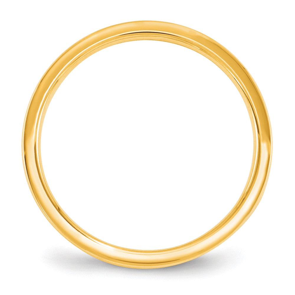 10k Gelbgold 2,5 mm Standardgewicht flacher Ehering mit Komfort-Passform