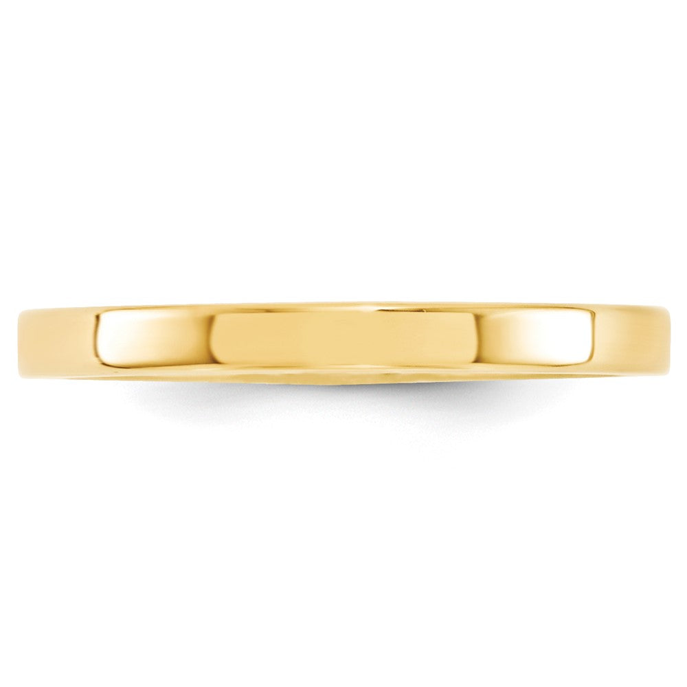 10k Gelbgold 2,5 mm Standardgewicht flacher Ehering mit Komfort-Passform