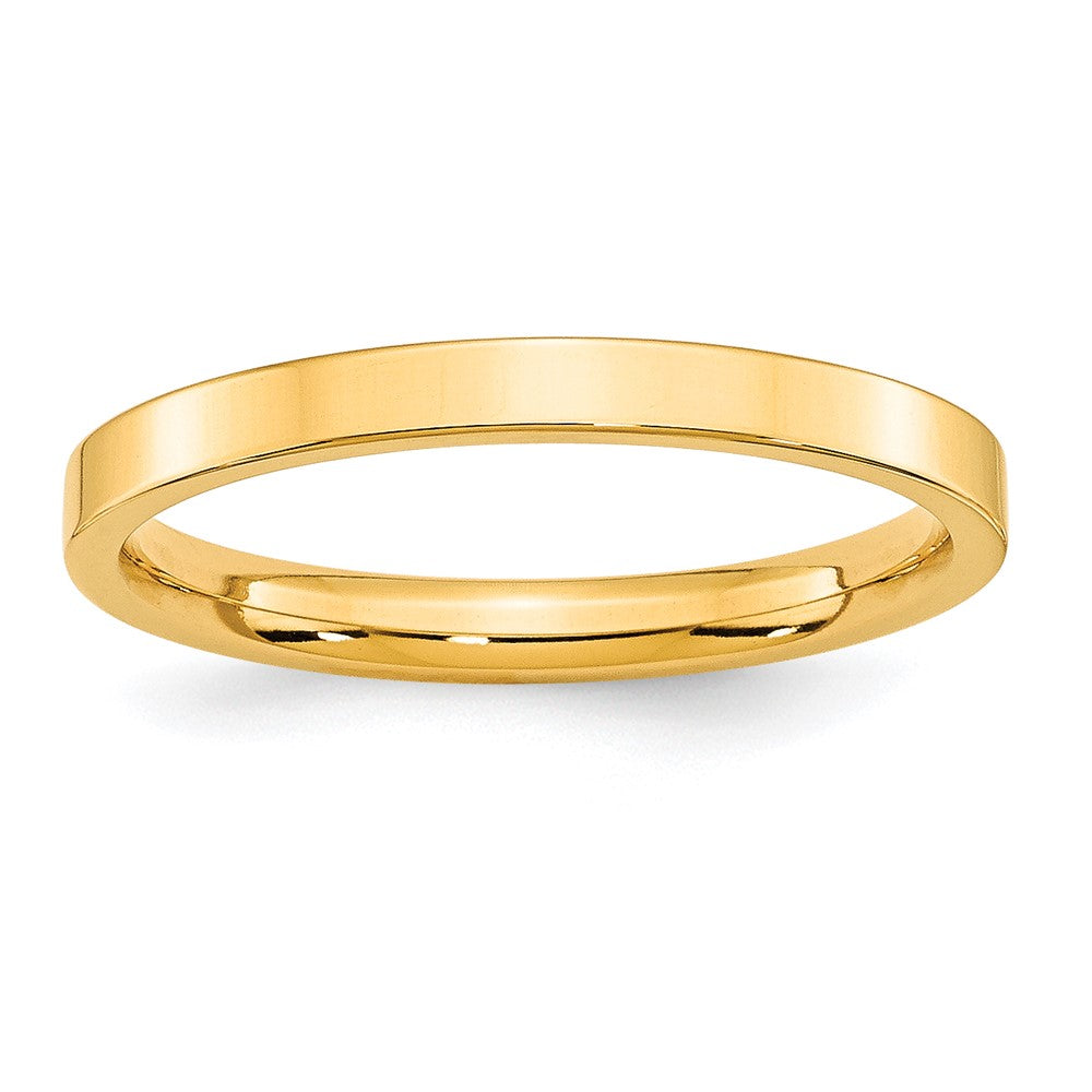 10k Gelbgold 2,5 mm Standardgewicht flacher Ehering mit Komfort-Passform