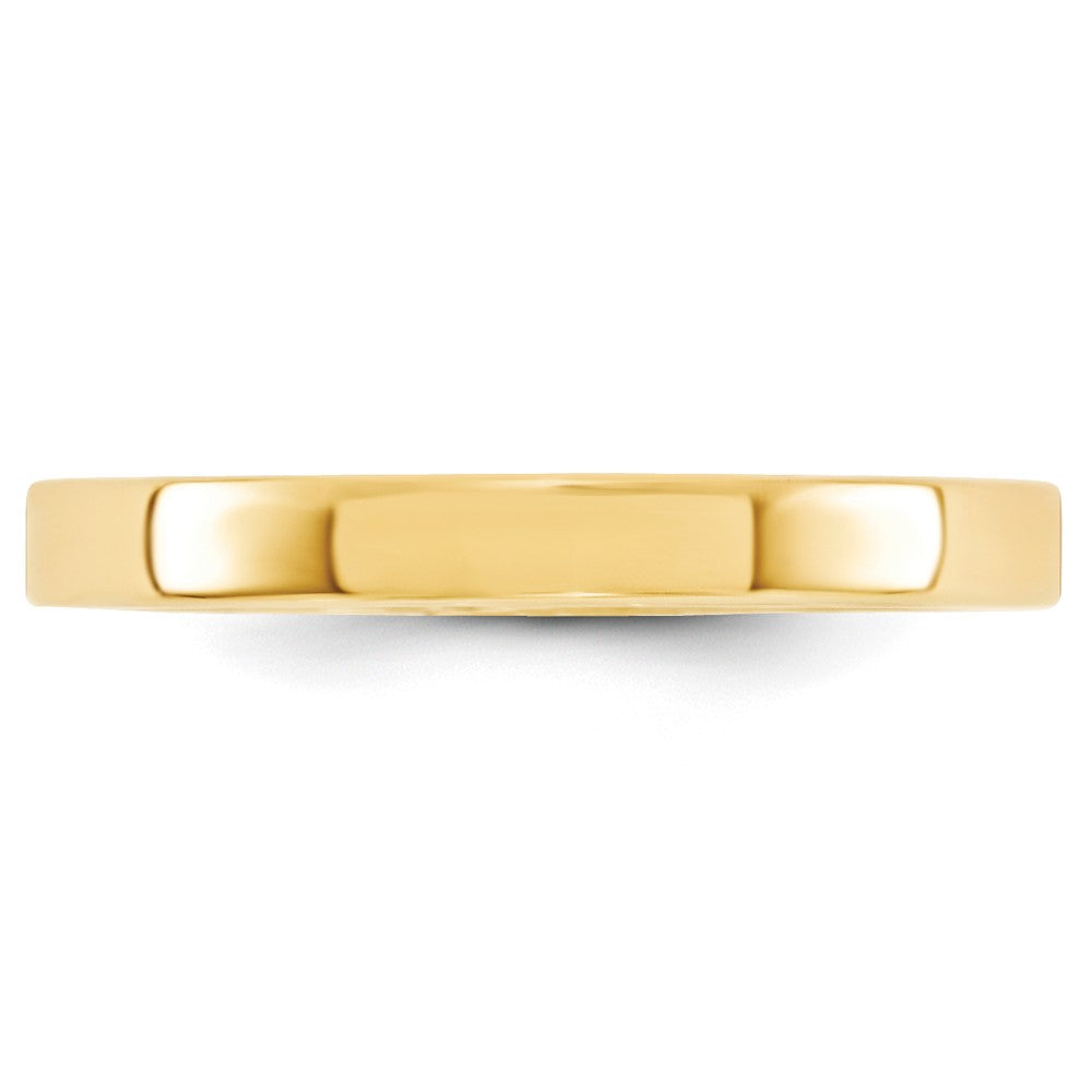 Ehering aus 10K Gelbgold, 3 mm, Standardgewicht, flach, Komfort-Passform