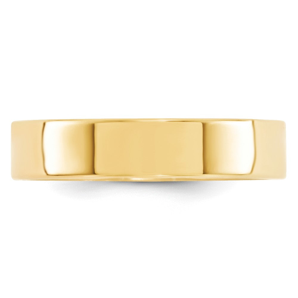 10k Gelbgold 5 mm Standardgewicht flacher Ehering mit Komfort-Passform