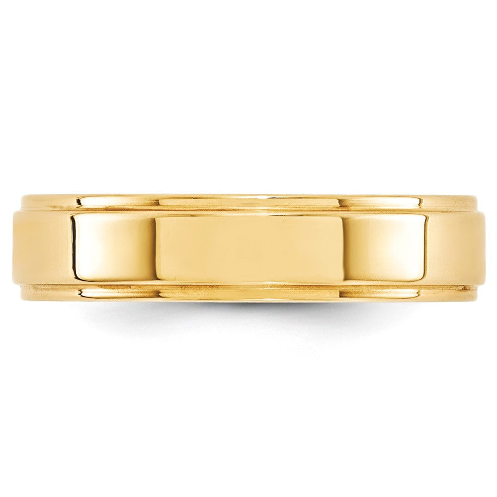 10K Gelbgold Ehering, 5 mm, flach mit Stufenkante