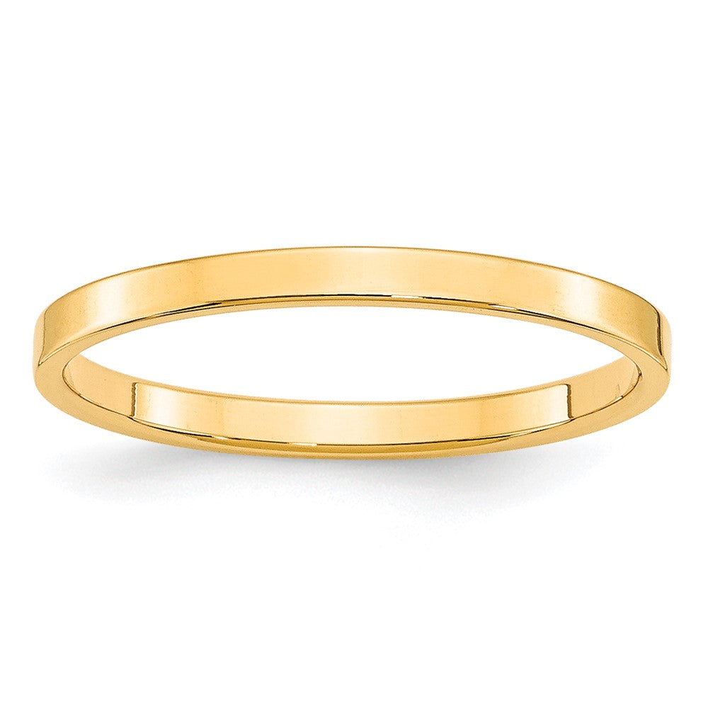 10K Gelbgold 2 mm leichter flacher Ehering