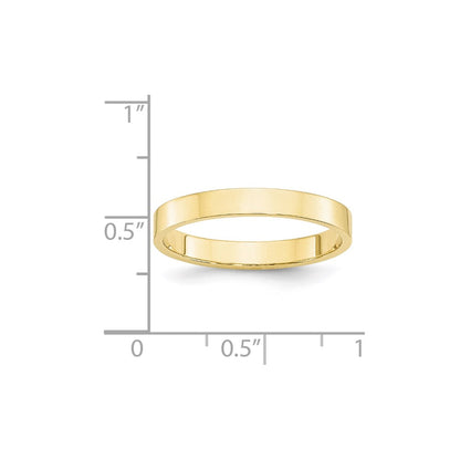 10k Gelbgold 3 mm leichter flacher Ehering
