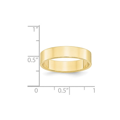 10k Gelbgold 5 mm leichter flacher Ehering