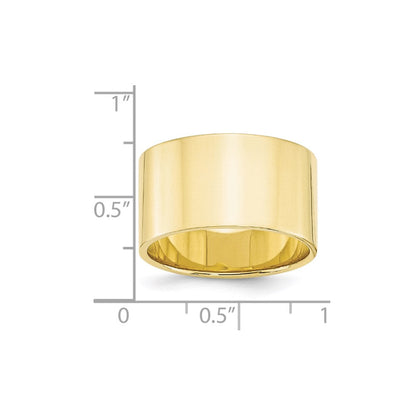 10K Gelbgold 12 mm leichter flacher Ehering