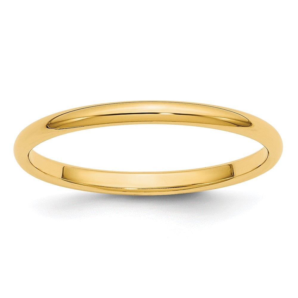 Ehering aus 10K Gelbgold, 2 mm, halbrund