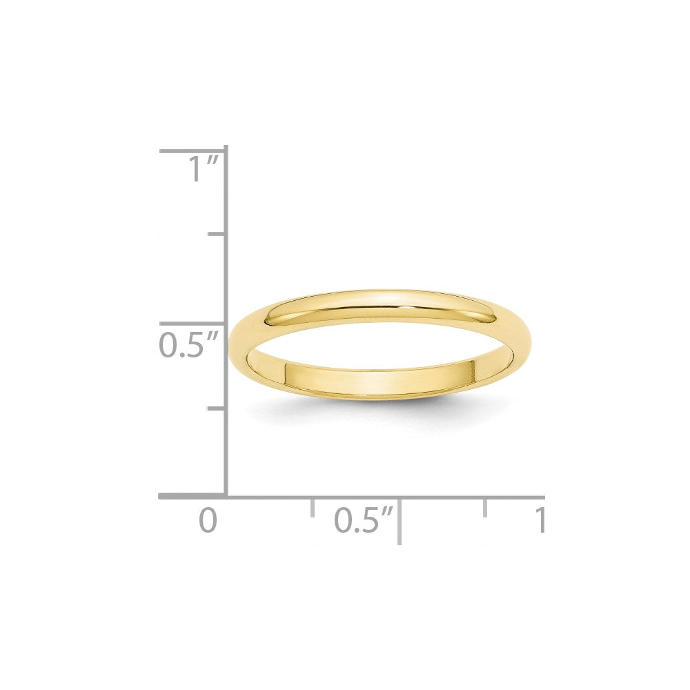 10k Gelbgold 2,5 mm halbrunder Ehering