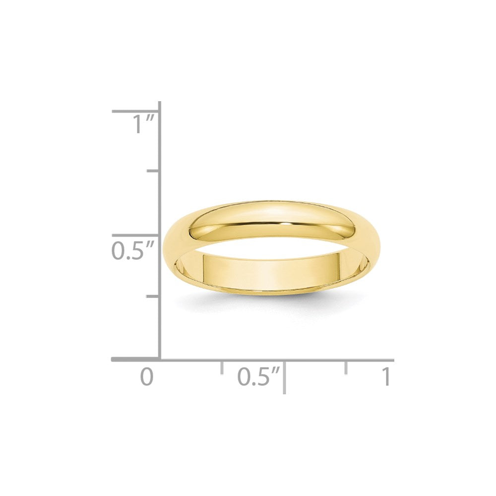 10 Karat Gelbgold 4 mm halbrunder Ehering