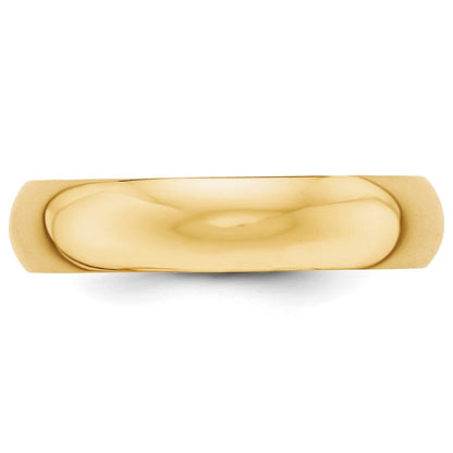 10 K Gelbgold 5 mm halbrunder Ehering