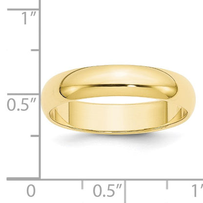 10 K Gelbgold 5 mm halbrunder Ehering