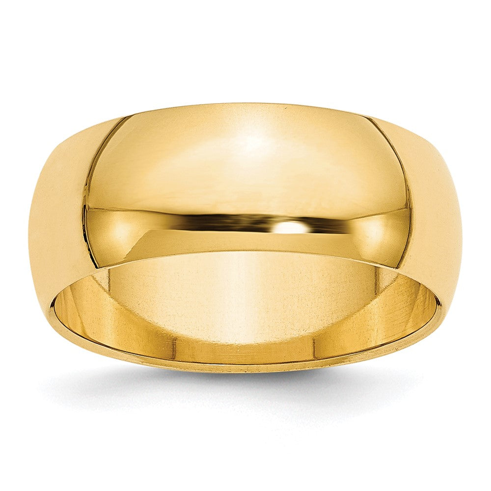 10K Gelbgold 8 mm halbrunder Ehering