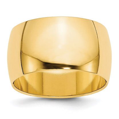 10K Gelbgold 12 mm halbrund Ehering