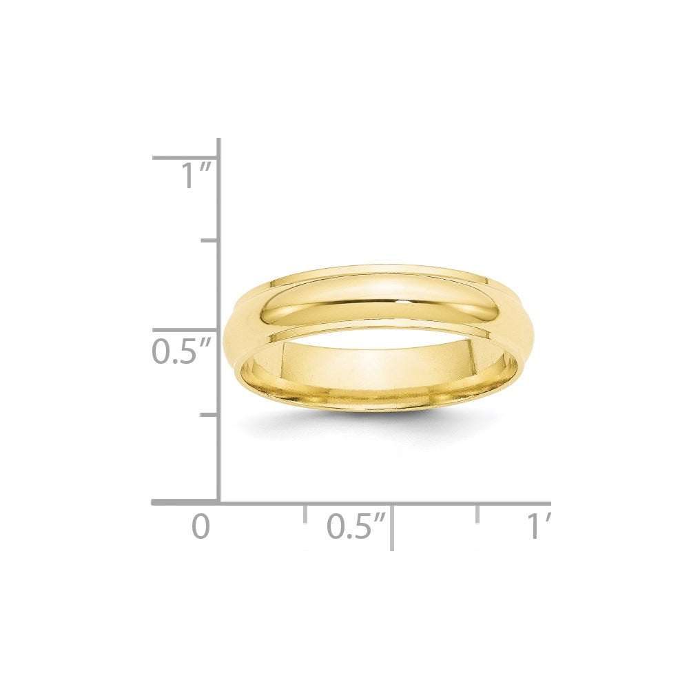 10K Gelbgold 5 mm halbrund mit Kante Ehering