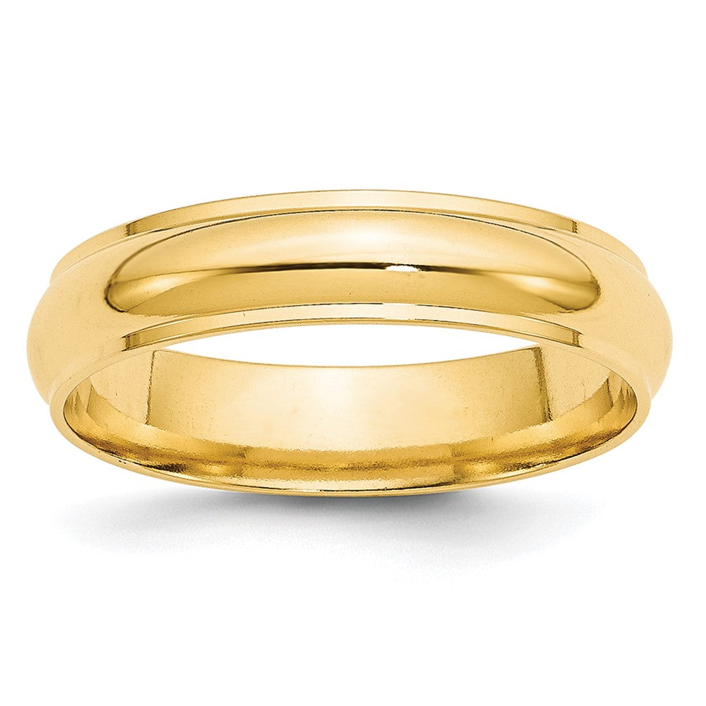 10K Gelbgold 5 mm halbrund mit Kante Ehering
