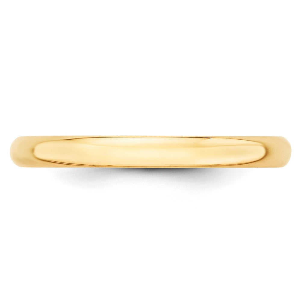 10K Gelbgold 2,5 mm leichter halbrunder Ehering