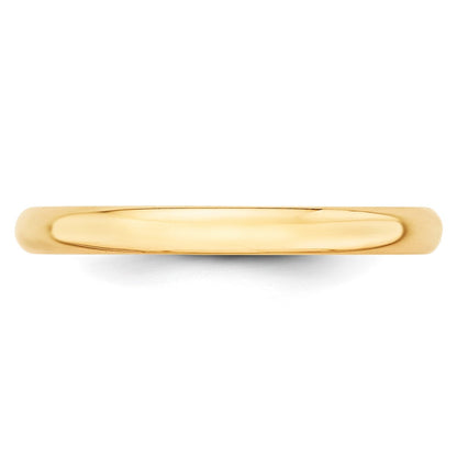 10K Gelbgold 2,5 mm leichter halbrunder Ehering