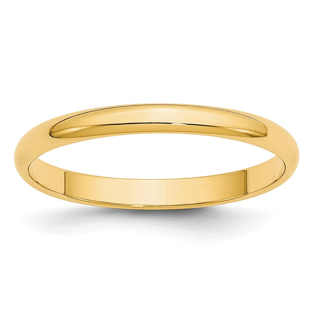 10K Gelbgold 2,5 mm leichter halbrunder Ehering