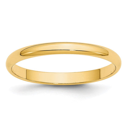 10K Gelbgold 2,5 mm leichter halbrunder Ehering
