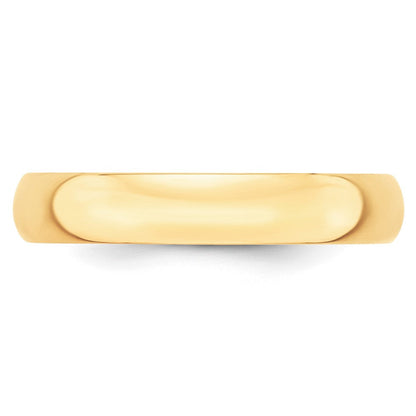 10K Gelbgold 4 mm Ehering, leicht, halbrund