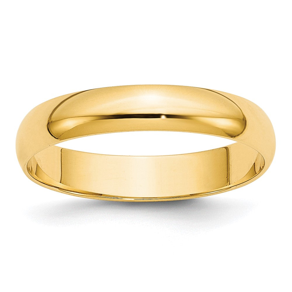 10K Gelbgold 4 mm Ehering, leicht, halbrund