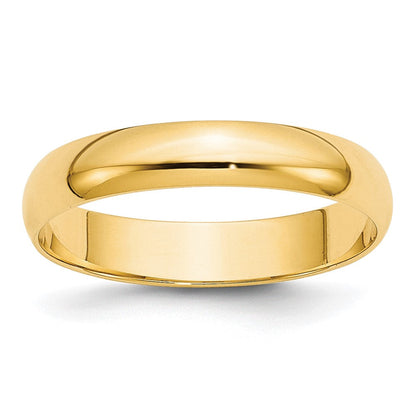10K Gelbgold 4 mm Ehering, leicht, halbrund