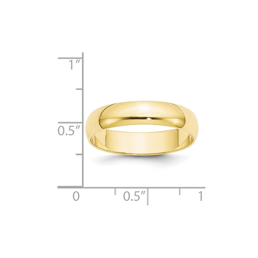 10K Gelbgold 5 mm leichter halbrunder Ehering