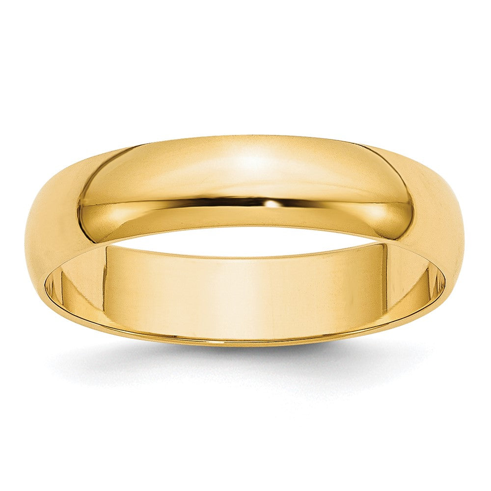 10K Gelbgold 5 mm leichter halbrunder Ehering