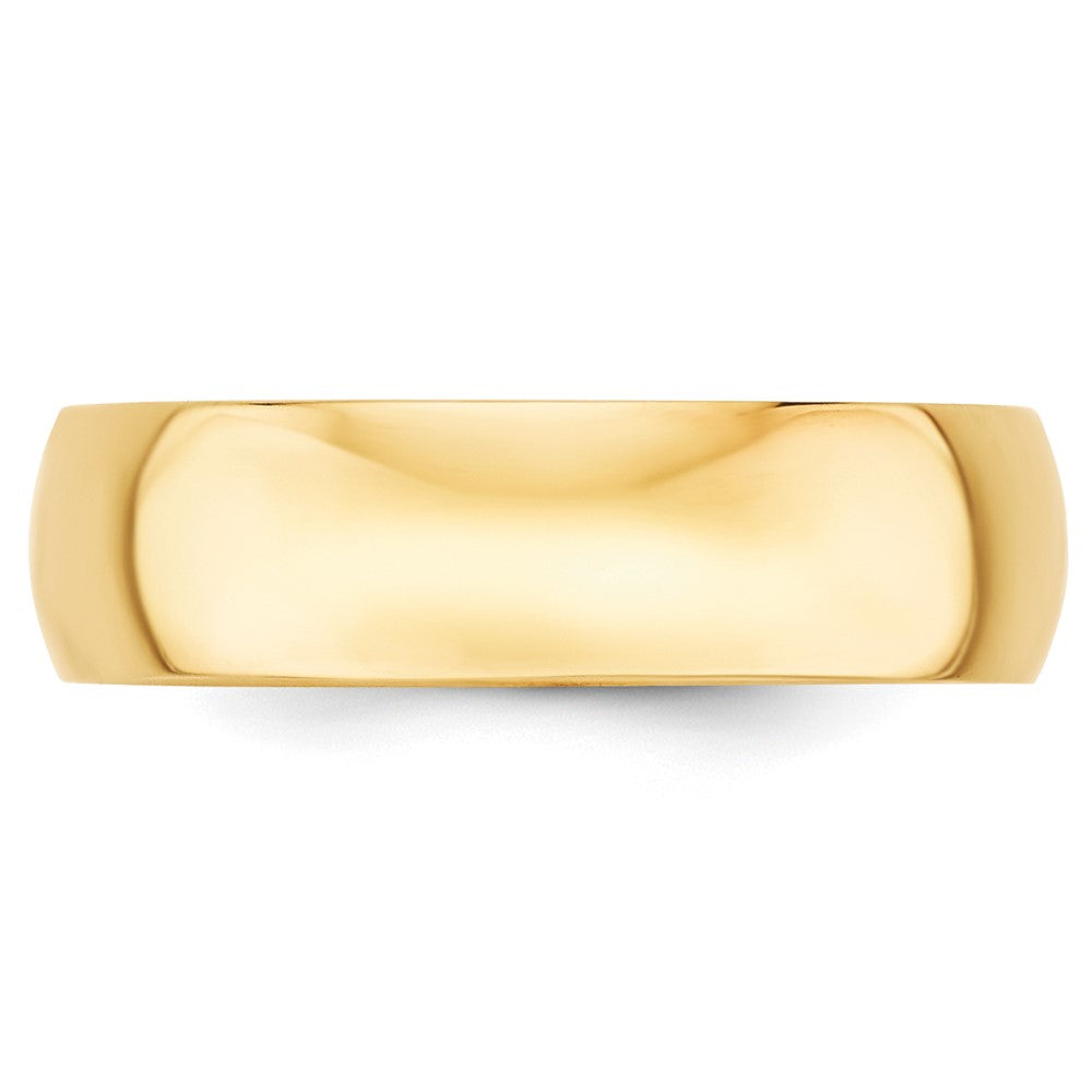 10K Gelbgold 6 mm leichter Ehering, halbrund