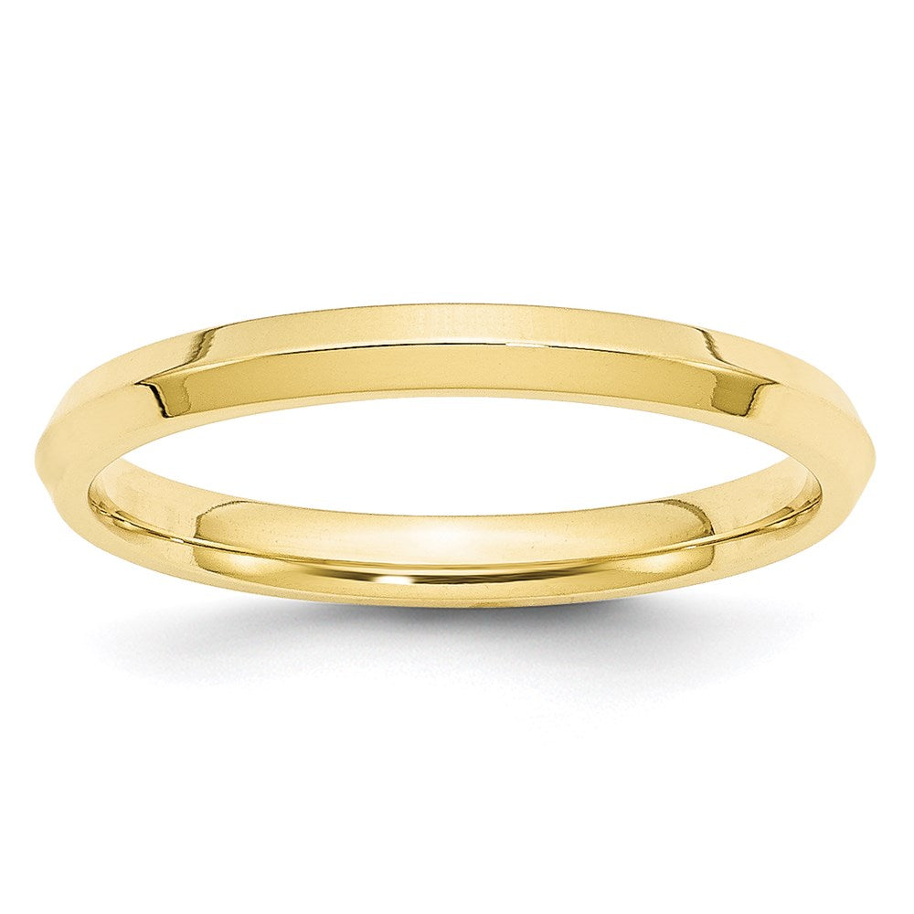10K Gelbgold 2,5 mm Messerkante Komfort-Passform Ehering
