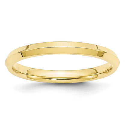 10K Gelbgold 2,5 mm Messerkante Komfort-Passform Ehering