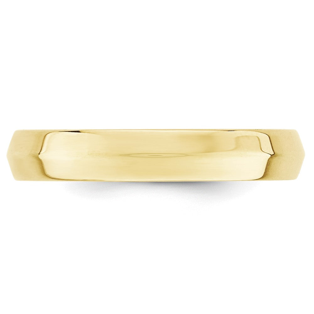 Ehering aus 10K Gelbgold, 4 mm, Messerkante, Komfort-Passform