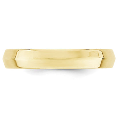 Ehering aus 10K Gelbgold, 4 mm, Messerkante, Komfort-Passform