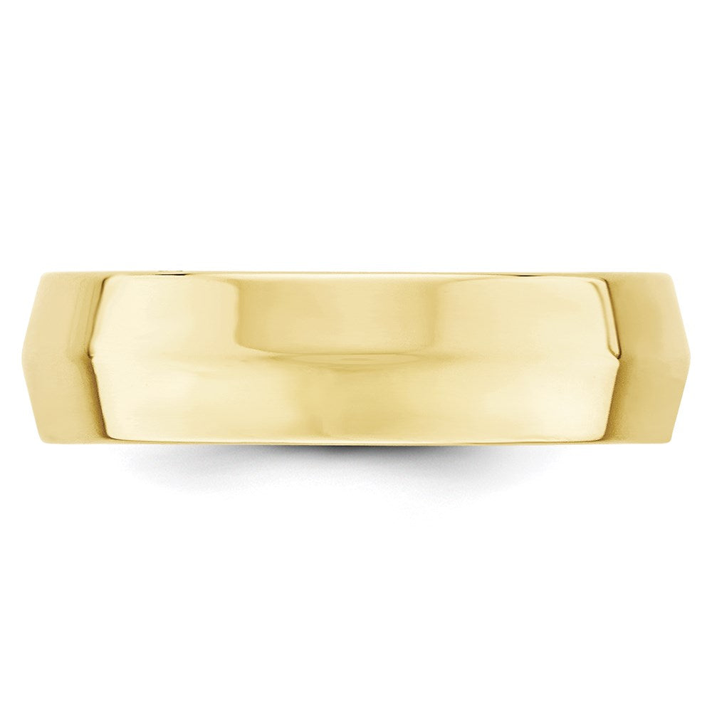 10k Gelbgold 6 mm Ehering mit Messerkante und Komfort-Passform