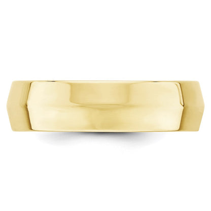 10k Gelbgold 6 mm Ehering mit Messerkante und Komfort-Passform