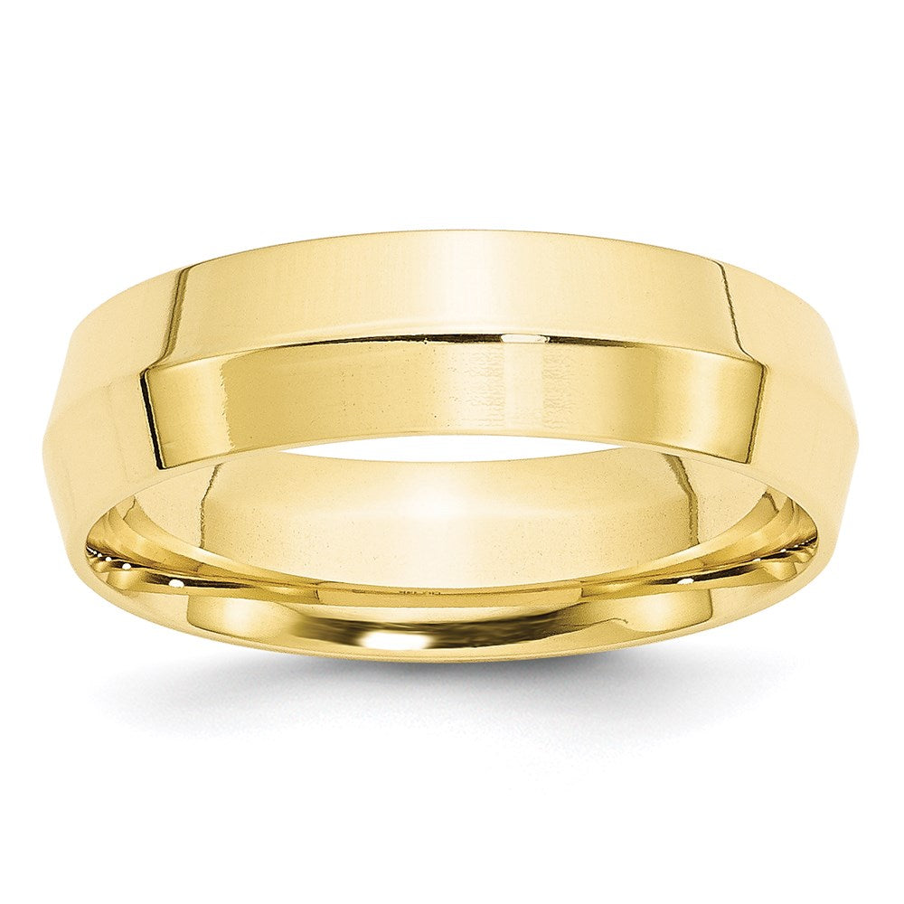 10k Gelbgold 6 mm Ehering mit Messerkante und Komfort-Passform