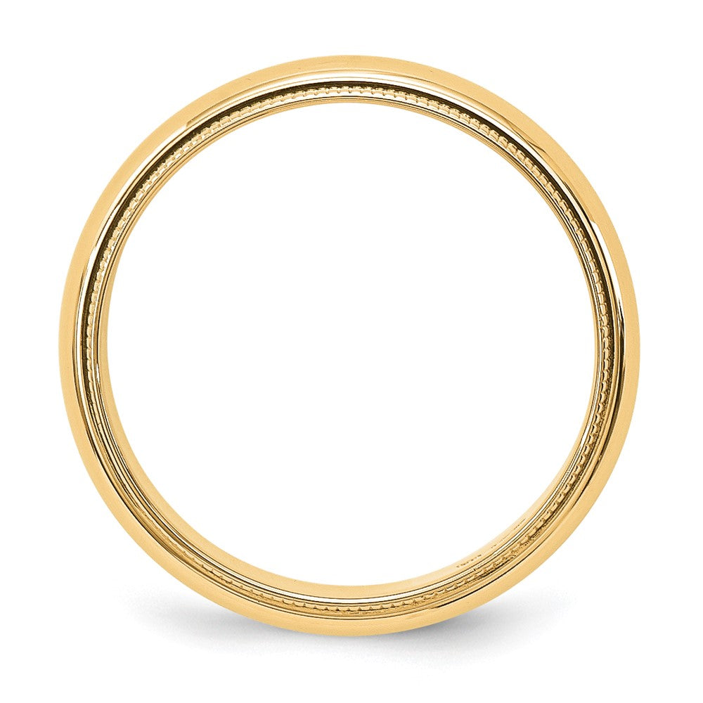 10K Gelbgold 5 mm Milgrain halbrund Ehering