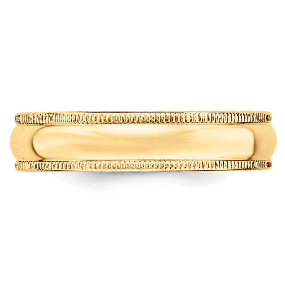 10K Gelbgold 5 mm Milgrain halbrund Ehering