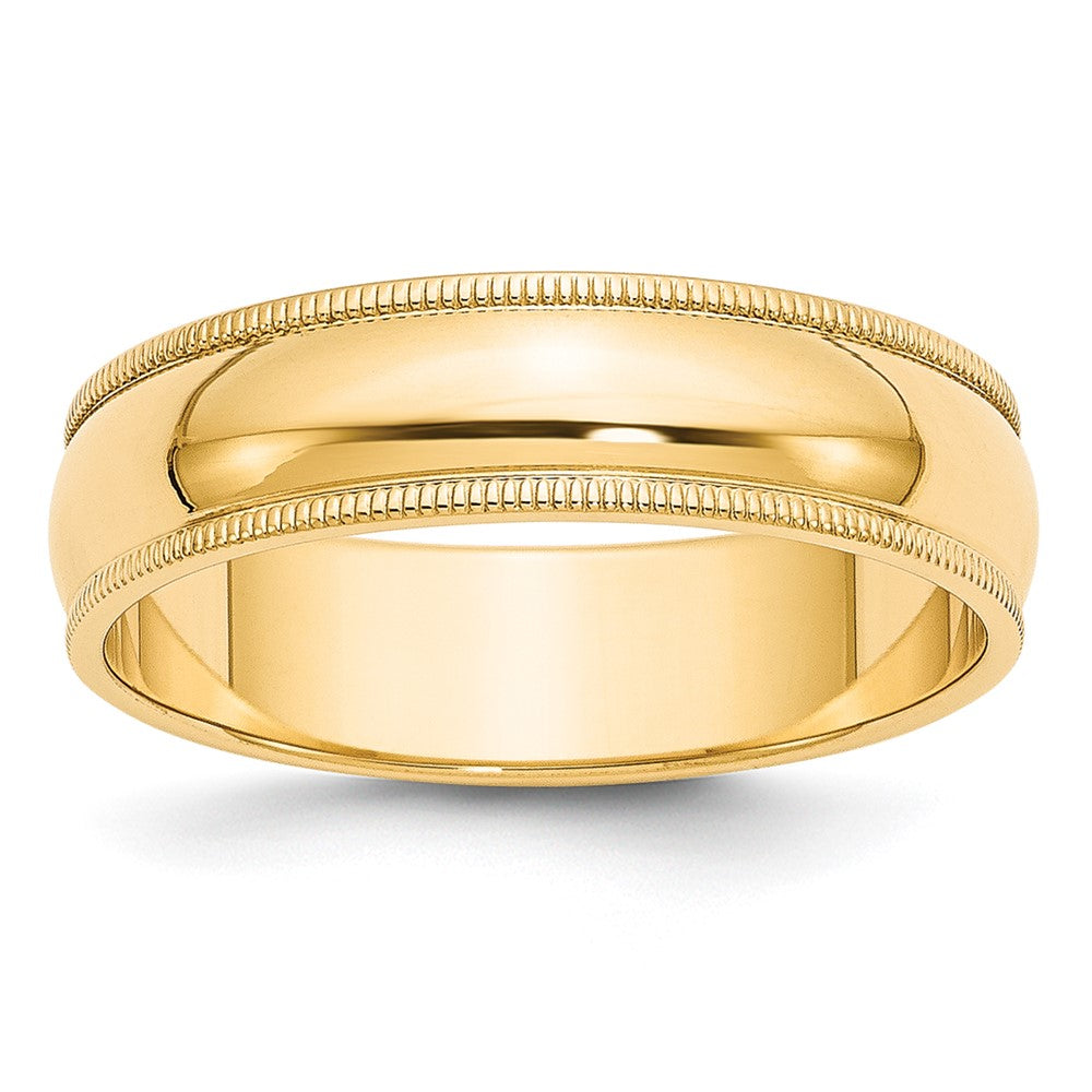 10k Gelbgold 6 mm Milgrain halbrund Ehering